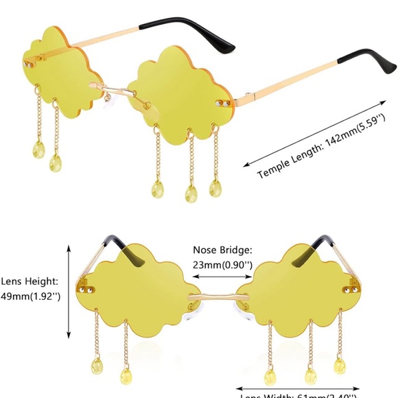 Cloud tassel, uniquely design glasses, right in time for the summertime - Picture 2 of 5